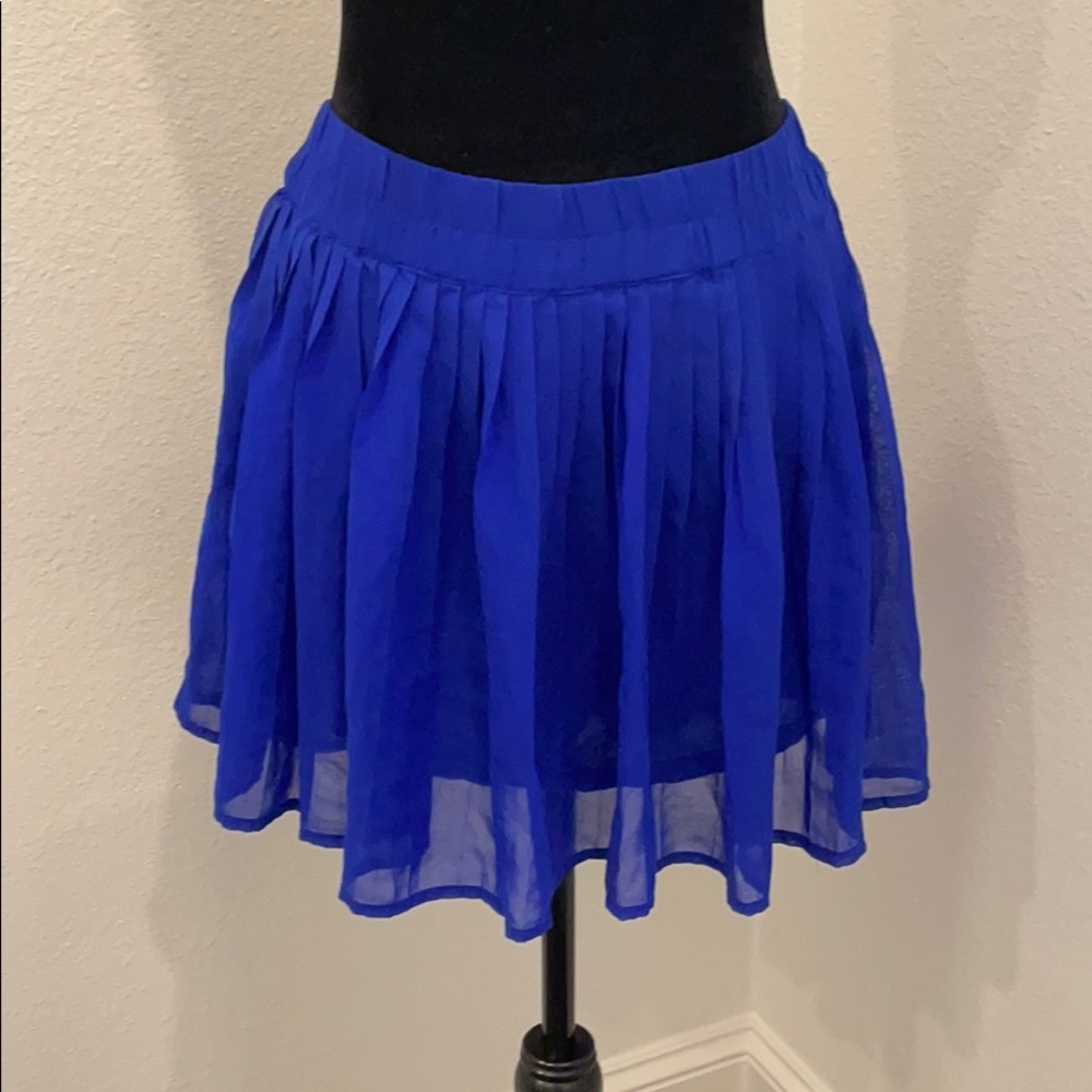 Charlotte Russe Royal Blue Pleated Skater Skirt